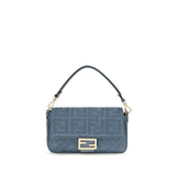Fendi Blue Raffia Shoulder Bag