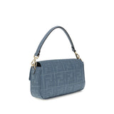 Fendi Blue Raffia Shoulder Bag