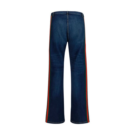 Gucci Blue Cotton Flared Jeans