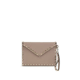 Valentino Garavani Beige Calf Leather Bos Taurus Wallet