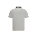 Gucci White Cotton Polo Shirt