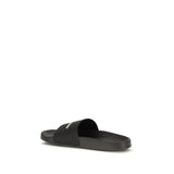 Fred Perry Black Rubber Sandals