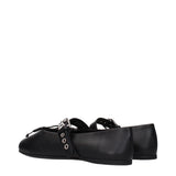 Miu Miu Black Leather Ballet Flats