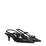 Miu Miu Black Leather High Heel Pumps