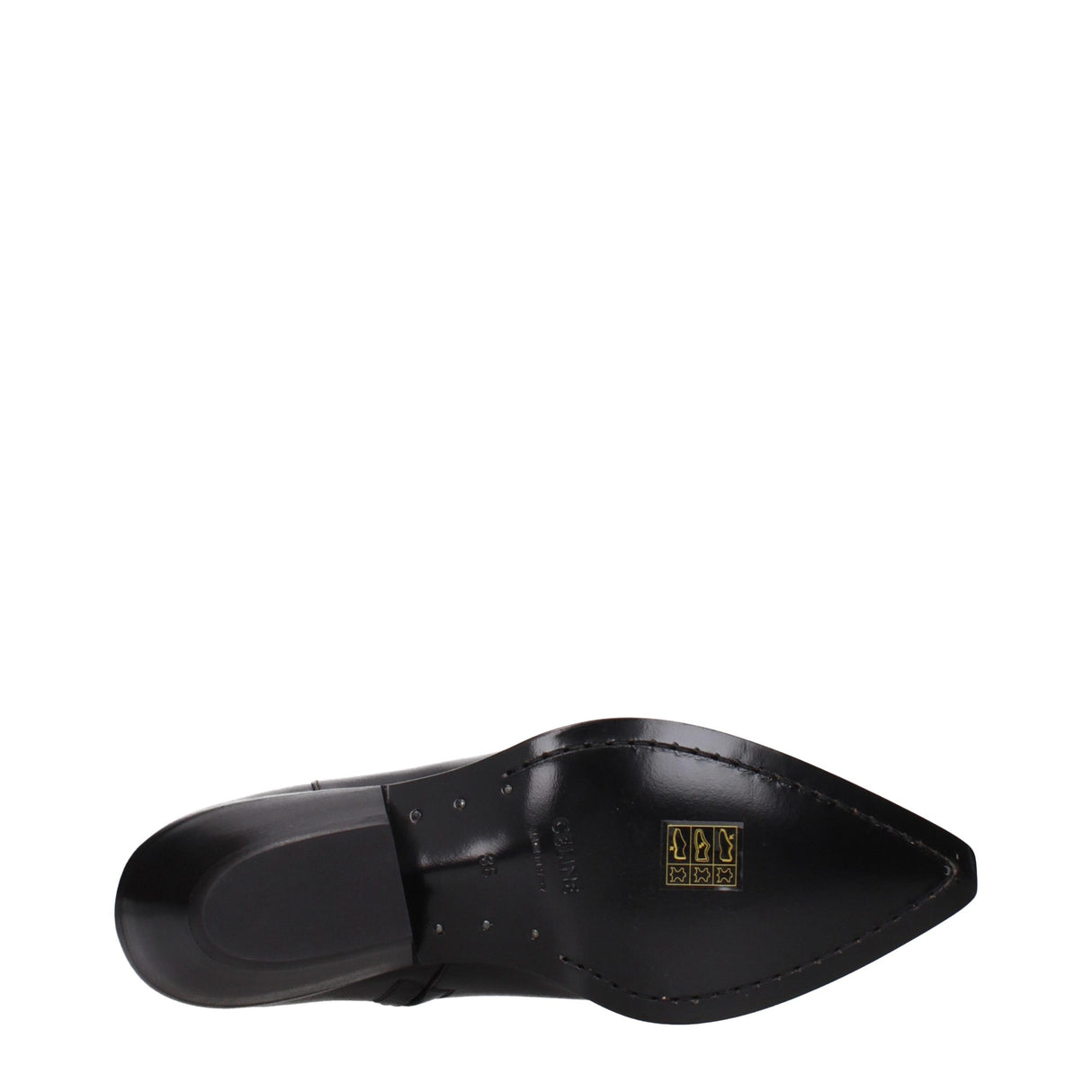 Celine Black Leather Ankle Boots