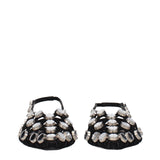 The Attico Black Leather Ballet Flats