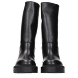 The Row Black Leather Boots