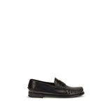 Prada Brown Calf Leather Bos Taurus Slip-On Loafers
