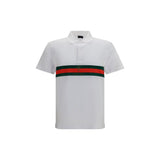 Gucci White Cotton Polo Shirt