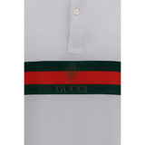 Gucci White Cotton Polo Shirt