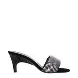 Prada Black Fabric Stiletto Heel Sandals