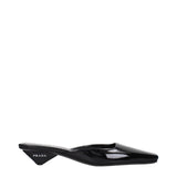 Prada Black Leather Flat Sandals