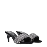 Prada Black Fabric Stiletto Heel Sandals