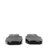 Prada Black Leather Flat Sandals
