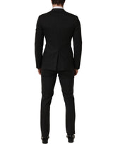 Dolce & Gabbana Black Wool Slim Fit Formal 2 Piece Men Suit