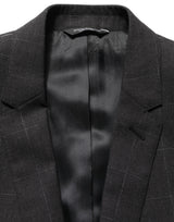 Dolce & Gabbana Black Wool Slim Fit Formal 2 Piece Men Suit