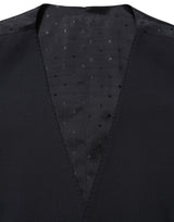 Dolce & Gabbana Black Wool Slim Fit Formal 3 Piece Men Suit