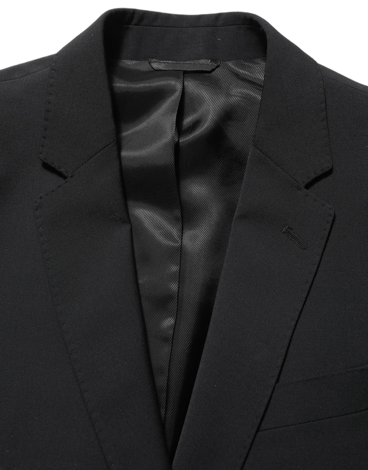 Dolce & Gabbana Black Wool Slim Fit Formal 2 Piece Men Suit
