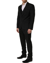 Dolce & Gabbana Black Stripes Slim Fit Formal 3 Piece Suit