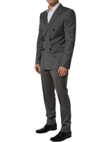 Dolce & Gabbana Gray MARTINI Slim Fit Formal 2Piece Men Suit