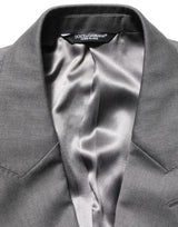 Dolce & Gabbana Gray MARTINI Slim Fit Formal 2Piece Men Suit