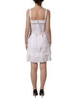 Dolce & Gabbana White Broderie Anglaise Cotton Mini Dress
