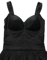 Dolce & Gabbana Black Nylon A-Line Sleeveless Mini Dress