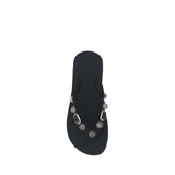 Balenciaga Black Polyester Flat Sandals