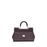 Dolce & Gabbana Purple Calf Leather Bos Taurus Handbag