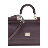 Dolce & Gabbana Purple Calf Leather Bos Taurus Handbag