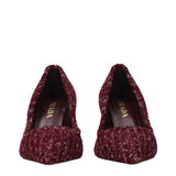 Prada Red Fabric Mid Heel Pumps