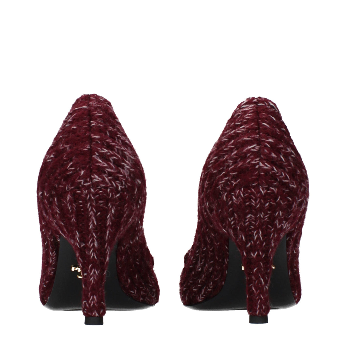 Prada Red Fabric Mid Heel Pumps