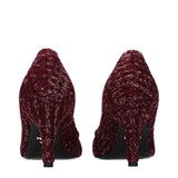 Prada Red Fabric Mid Heel Pumps