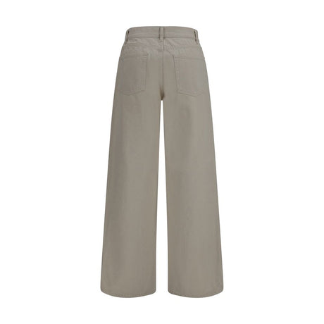 The Row Beige Cotton Relaxed Fit Jeans