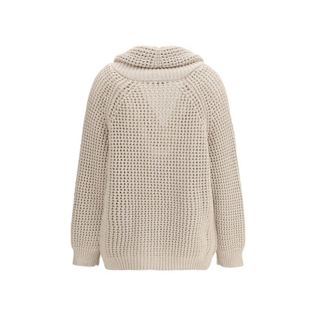 Brunello Cucinelli Beige Cotton Cardigan