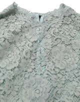 Dolce & Gabbana Mint Green Lace Sleeveless Knee Length Dress