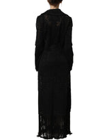 Dolce & Gabbana Black Embellished Guipure Lace Coat Jacket