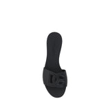 Dolce & Gabbana Black Rubber Flat Sandals