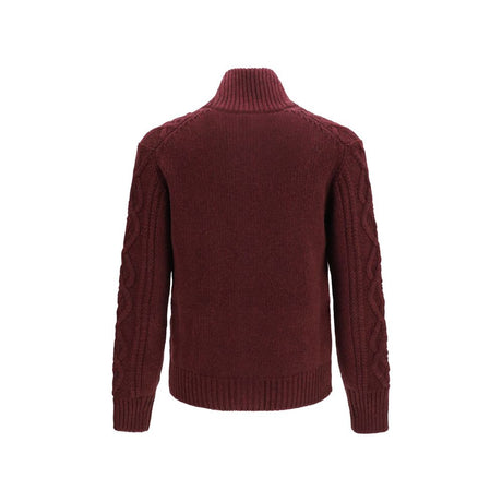Brunello Cucinelli Bordeaux Cashmere Cardigan
