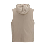 Brunello Cucinelli Beige Wool Oves Aries Sleeveless Jacket