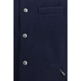 Brunello Cucinelli Blue Wool Oves Aries Sleeveless Jacket