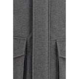 Brunello Cucinelli Gray Cashmere Full-Length Jacket