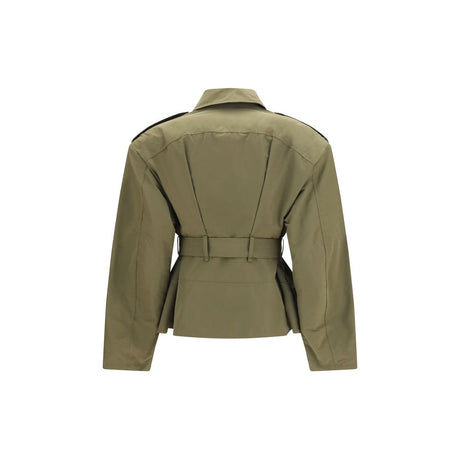 Alexander McQueen Bicolor Cotton Full-Length Jacket