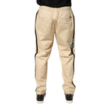 Dolce & Gabbana Beige Cotton Skinny Men Jogger Trouser Pants