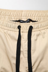 Dolce & Gabbana Beige Cotton Skinny Men Jogger Trouser Pants