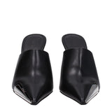 Off-White Black Leather High Heel Pumps