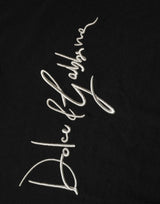 Dolce & Gabbana Black embroidered Logo Crew Neck Pullover Sweater