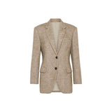 Brunello Cucinelli Beige Cashmere Blazer
