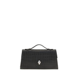 Alexander McQueen Black Calf Leather Bos Taurus Shoulder Bag