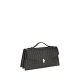 Alexander McQueen Black Calf Leather Bos Taurus Shoulder Bag